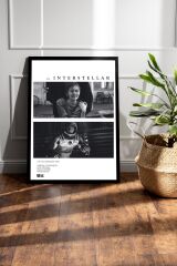 Interstellar Çerçeveli Tablo - Yıldızlararası Film Posteri Tablo