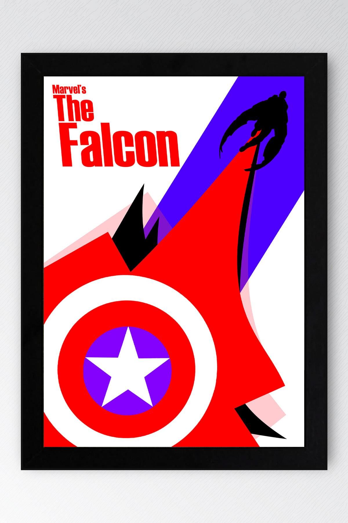 The Falcon Çerçeveli Tablo - Marvel Poster Tablo