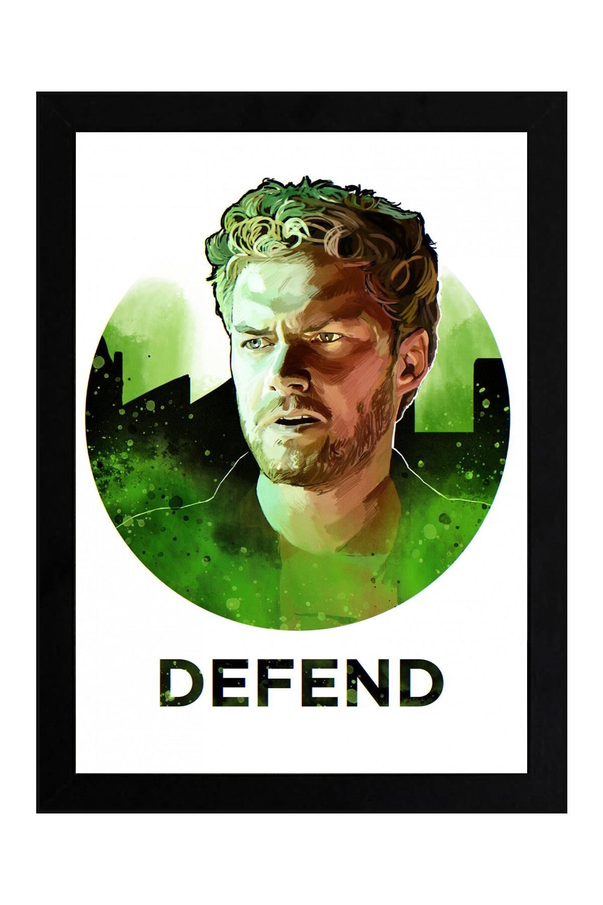 Iron Fist Çerçeveli Tablo - Marvel Defenders Dizi Posteri Tablo