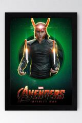 Loki Çerçeveli Tablo - Marvel Avengers Film Posteri Tablo