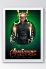 Loki Çerçeveli Tablo - Marvel Avengers Film Posteri Tablo