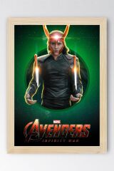 Loki Çerçeveli Tablo - Marvel Avengers Film Posteri Tablo