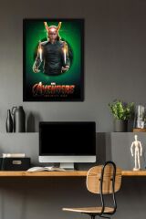 Loki Çerçeveli Tablo - Marvel Avengers Film Posteri Tablo
