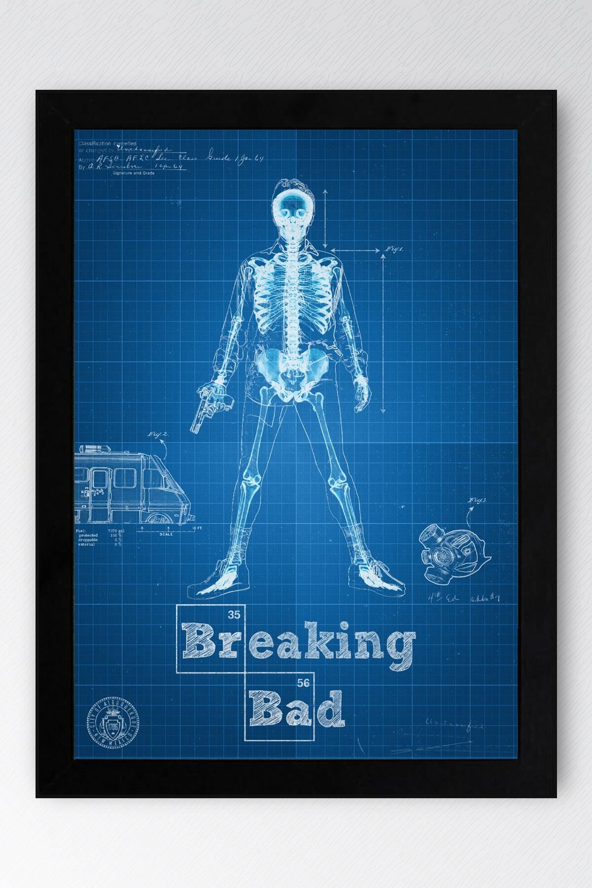 Breaking Bad Çerçeveli Tablo - Dizi Afişi Poster Tablo