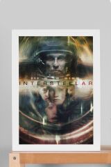 Interstellar Çerçeveli Tablo - Yıldızlararası Film Posteri Tablo