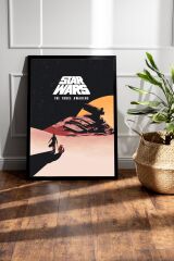 Star Wars The Force Awakens Çerçeveli Tablo - Uzay Savaşları Fim Posteri Tablo