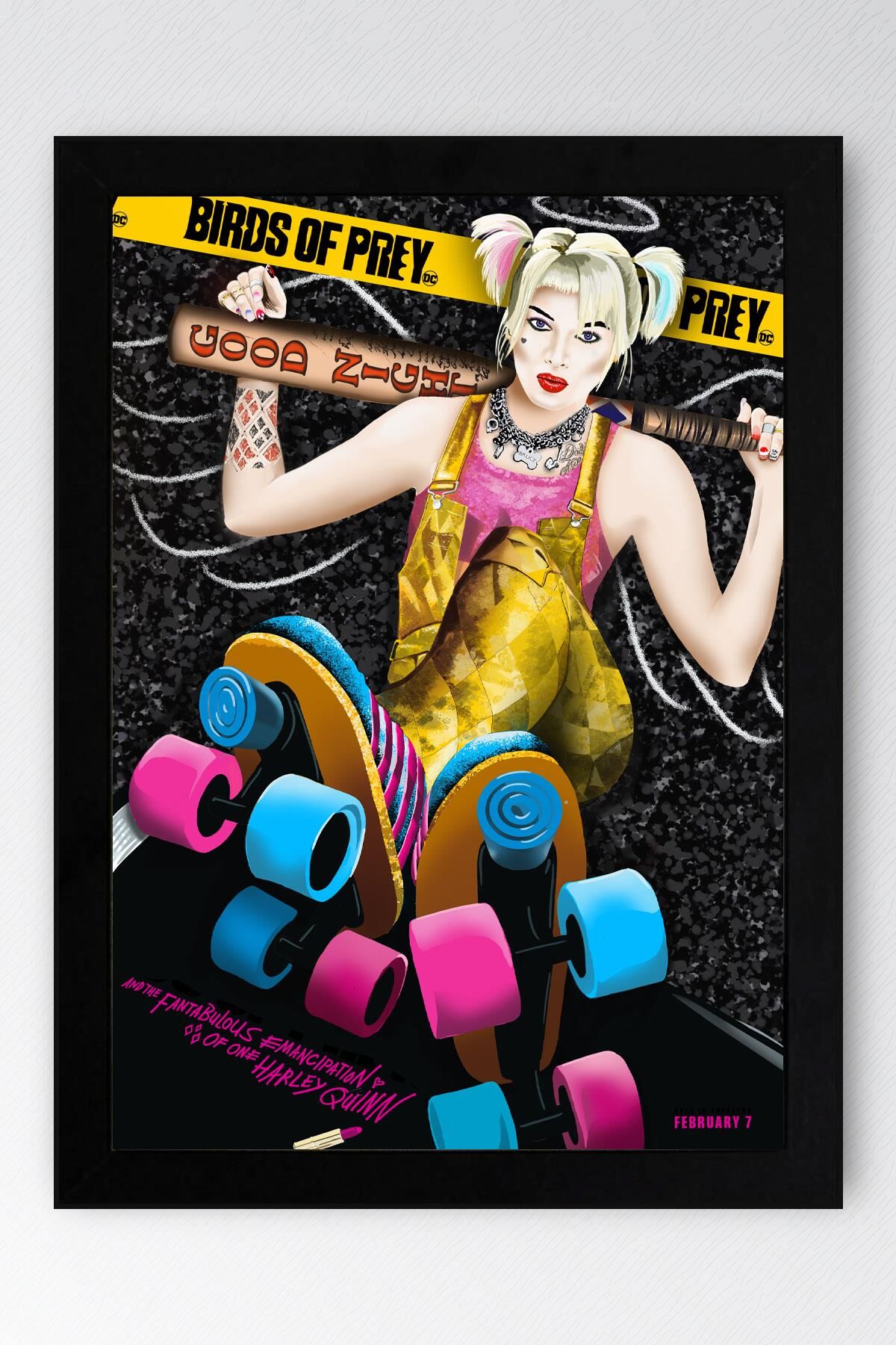 Harley Quinn Çerçeveli Tablo - Birds Of Prey Film Posteri Tablo