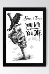 Game of Thrones Çerçeveli Tablo - Taht Oyunları You Win Or You Die Tablo