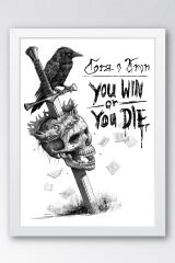 Game of Thrones Çerçeveli Tablo - Taht Oyunları You Win Or You Die Tablo