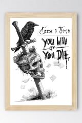 Game of Thrones Çerçeveli Tablo - Taht Oyunları You Win Or You Die Tablo