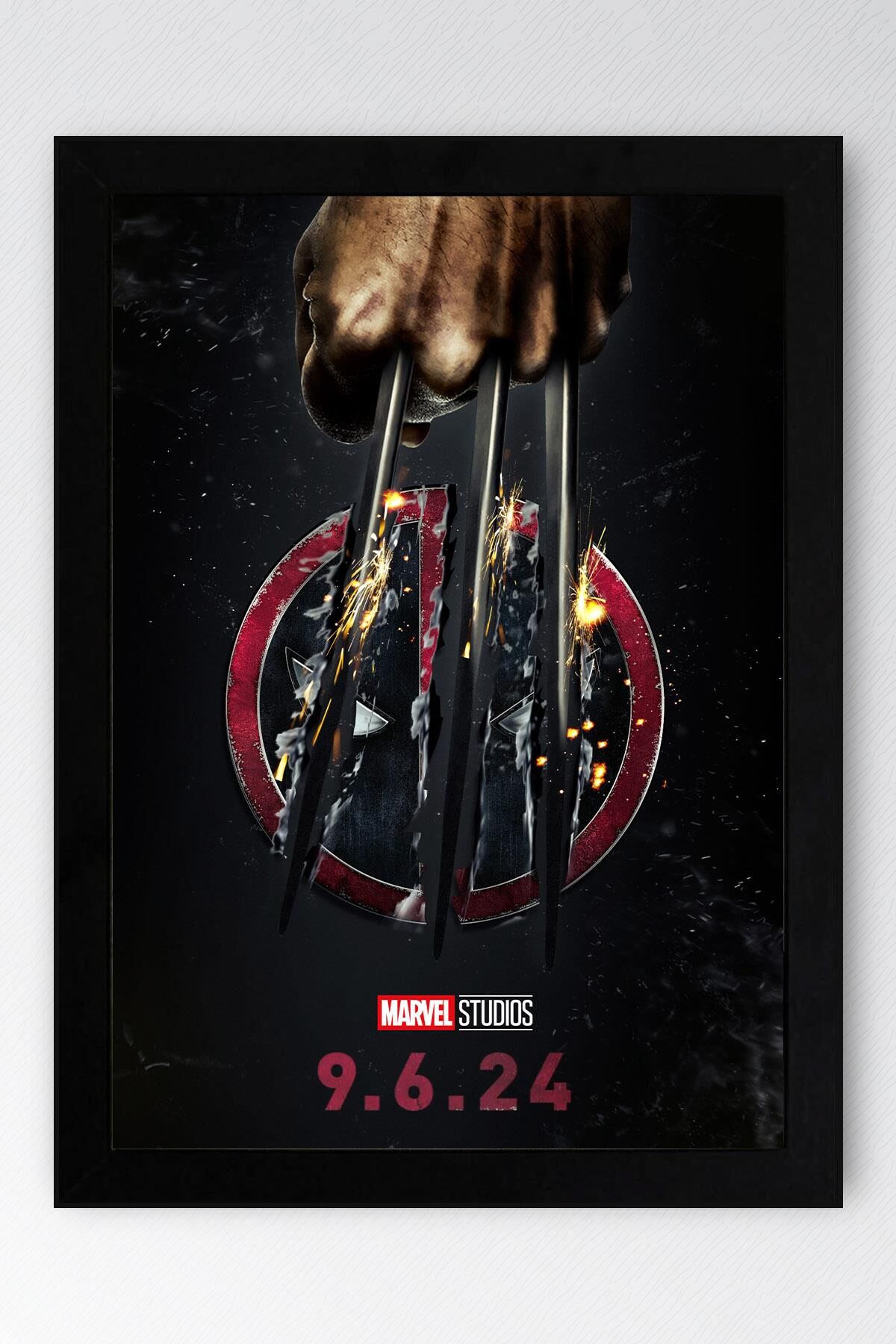 Deadpool ve Wolverine Çerçeveli Tablo - Marvel Film Poster Tablo