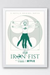 Iron Fist Çerçeveli Tablo - Marvel Dizi Posteri Tablo