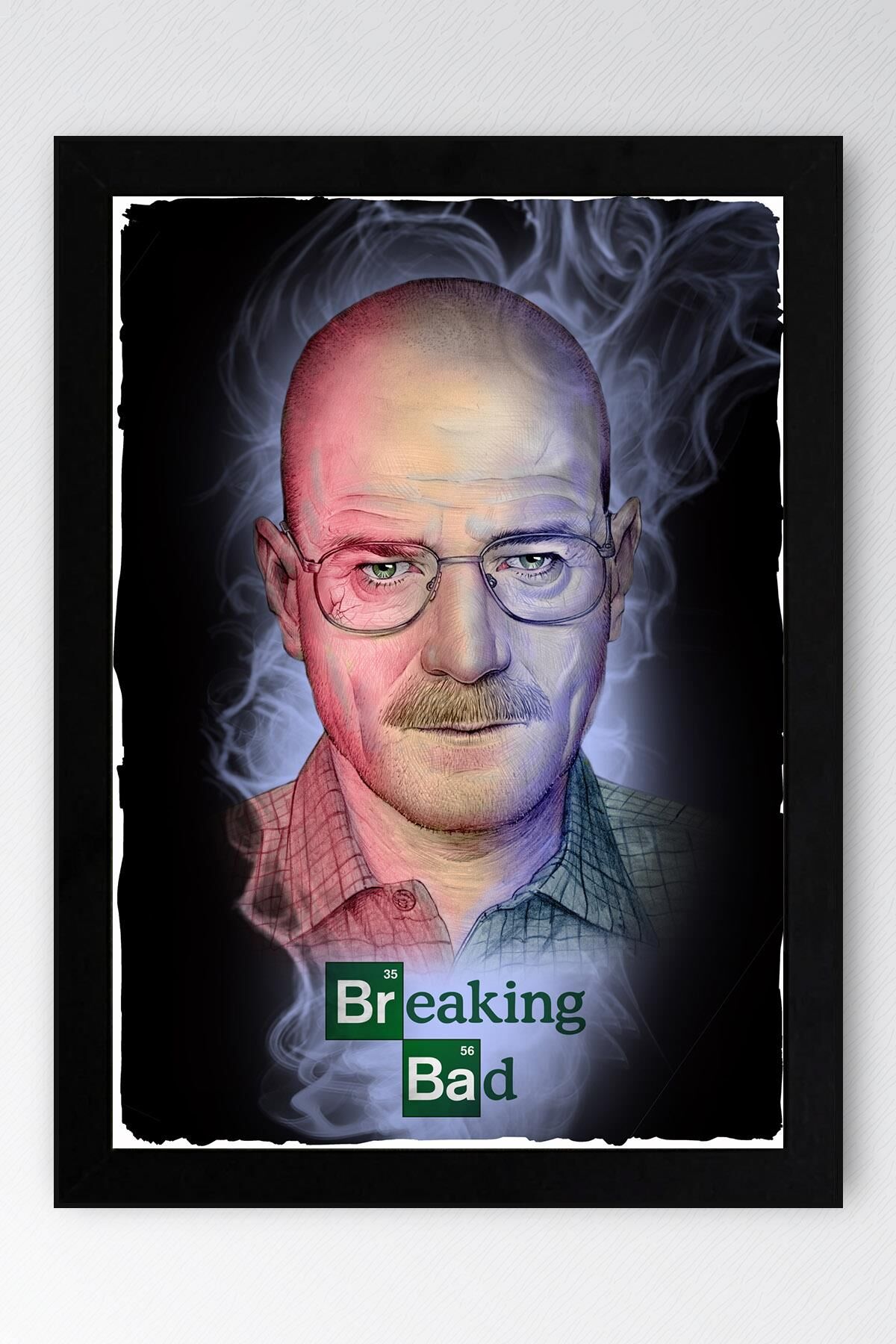 Breaking Bad Çerçeveli Tablo - Dizi Afişi Walter White Poster Tablo