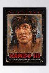 Rambo Çerçeveli Tablo - Rambo Fim Posteri Tablo