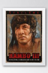 Rambo Çerçeveli Tablo - Rambo Fim Posteri Tablo