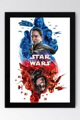 Star Wars The Last Jedi Çerçeveli Tablo - Uzay Savaşları Fim Posteri Tablo