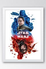 Star Wars The Last Jedi Çerçeveli Tablo - Uzay Savaşları Fim Posteri Tablo