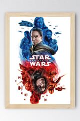 Star Wars The Last Jedi Çerçeveli Tablo - Uzay Savaşları Fim Posteri Tablo