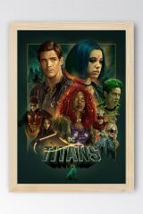 Titans Çerçeveli Tablo - DC Dizi Posteri Tablo
