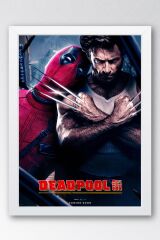 Deadpool & Wolverine Çerçeveli Tablo - Marvel Film Poster Tablo