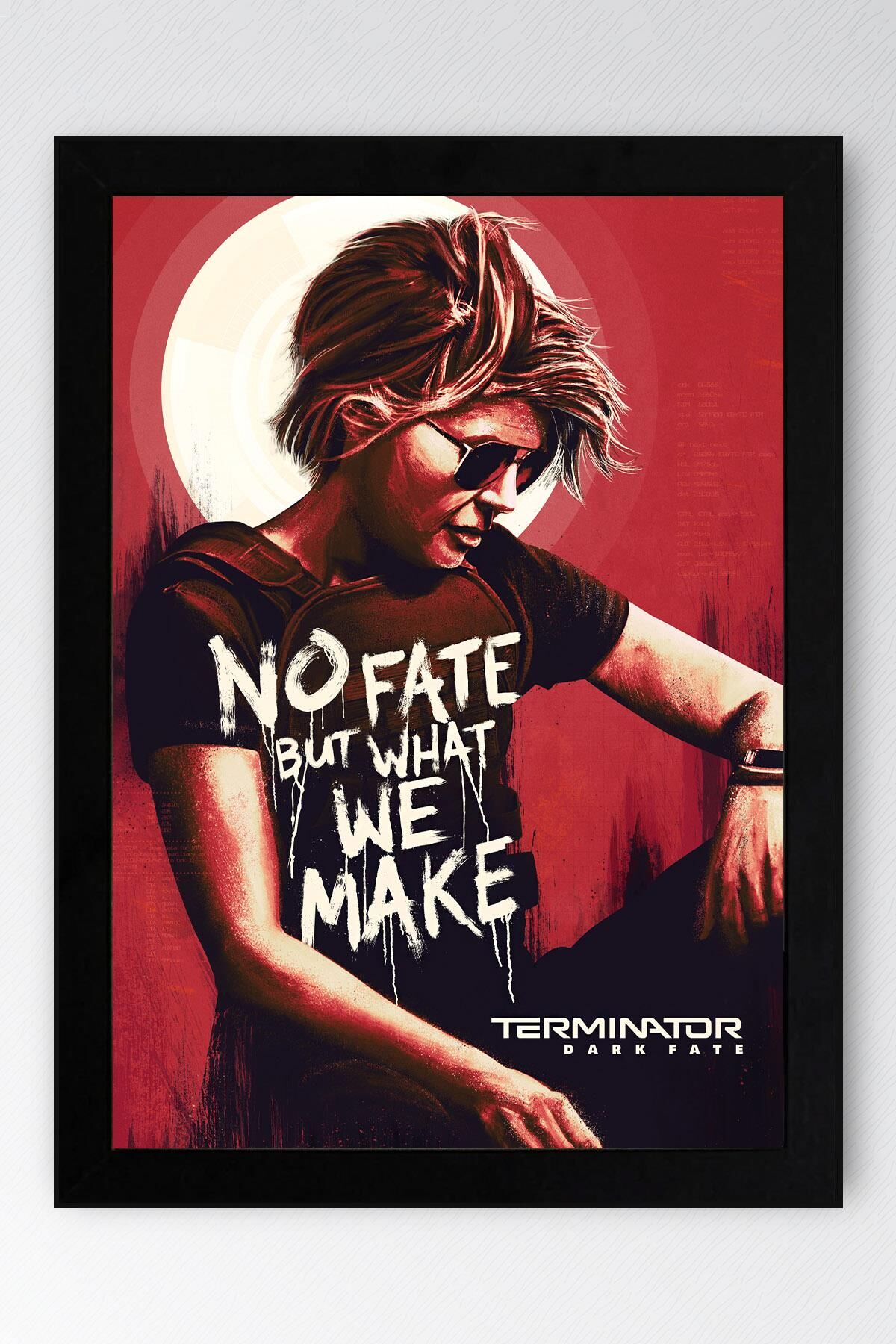 Terminator Dark Fate Çerçeveli Tablo - Terminatör Film Posteri Tablo