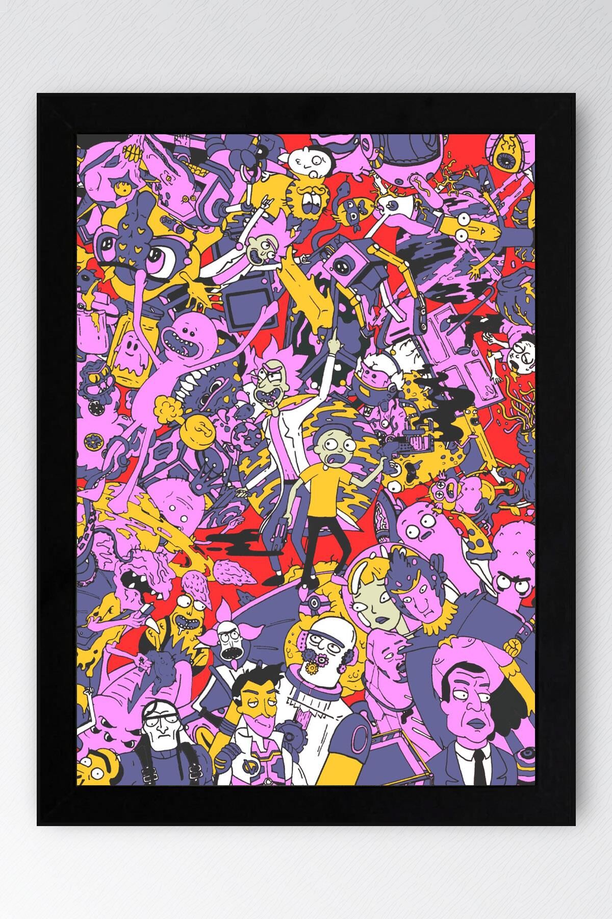 Rick and Morty Çerçeveli Tablo - Rick and Morty Animasyon Fim Posteri Tablo