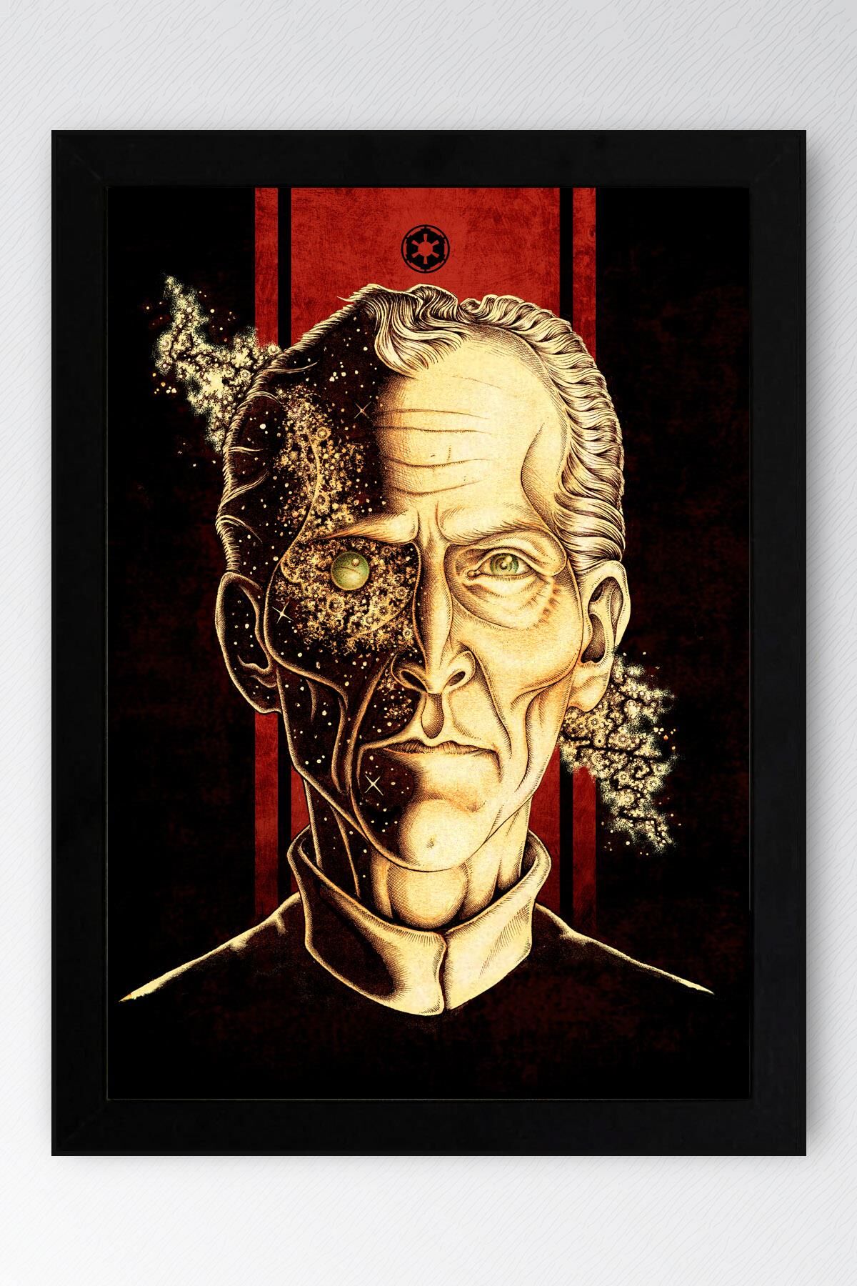 Star Wars Grand Moff Tarkin Çerçeveli Tablo - Uzay Savaşları Fim Posteri Tablo