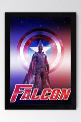 The Falcon Çerçeveli Tablo - Marvel Poster Tablo
