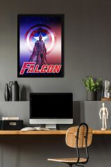 The Falcon Çerçeveli Tablo - Marvel Poster Tablo