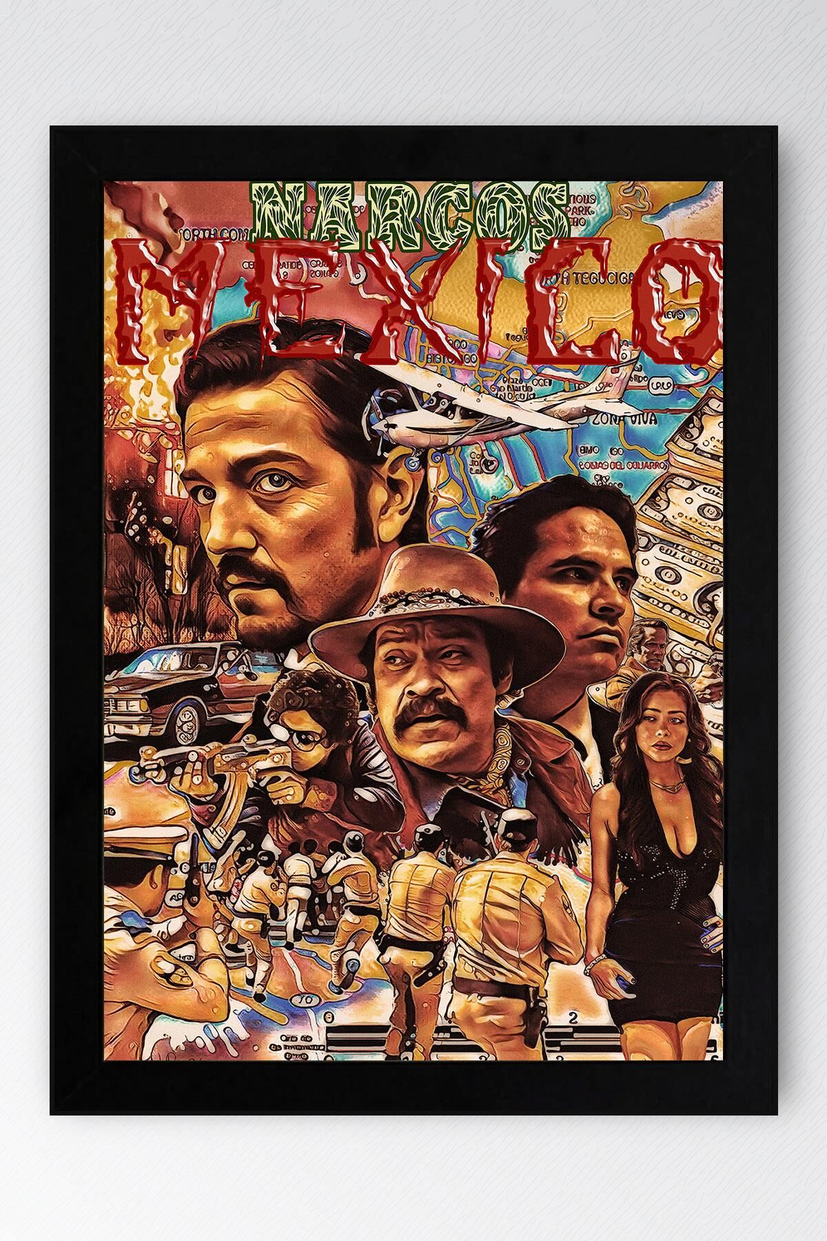 Narcos Mexico Çerçeveli Tablo - Narcos Dizi Posteri Tablo