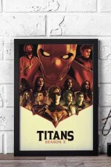 Titans Çerçeveli Tablo - DC Dizi Posteri Tablo