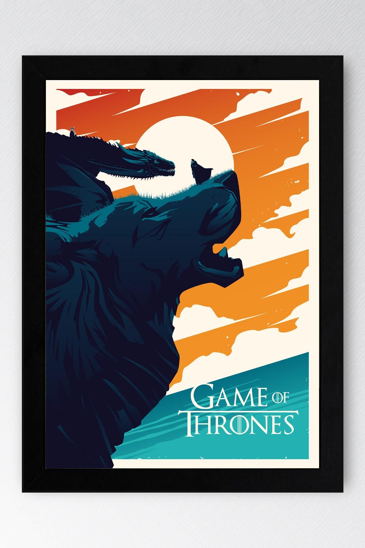 Game of Thrones Çerçeveli Tablo - Taht Oyunları Dizi Posteri Tablo