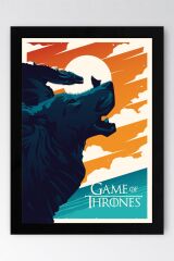 Game of Thrones Çerçeveli Tablo - Taht Oyunları Dizi Posteri Tablo