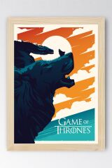 Game of Thrones Çerçeveli Tablo - Taht Oyunları Dizi Posteri Tablo
