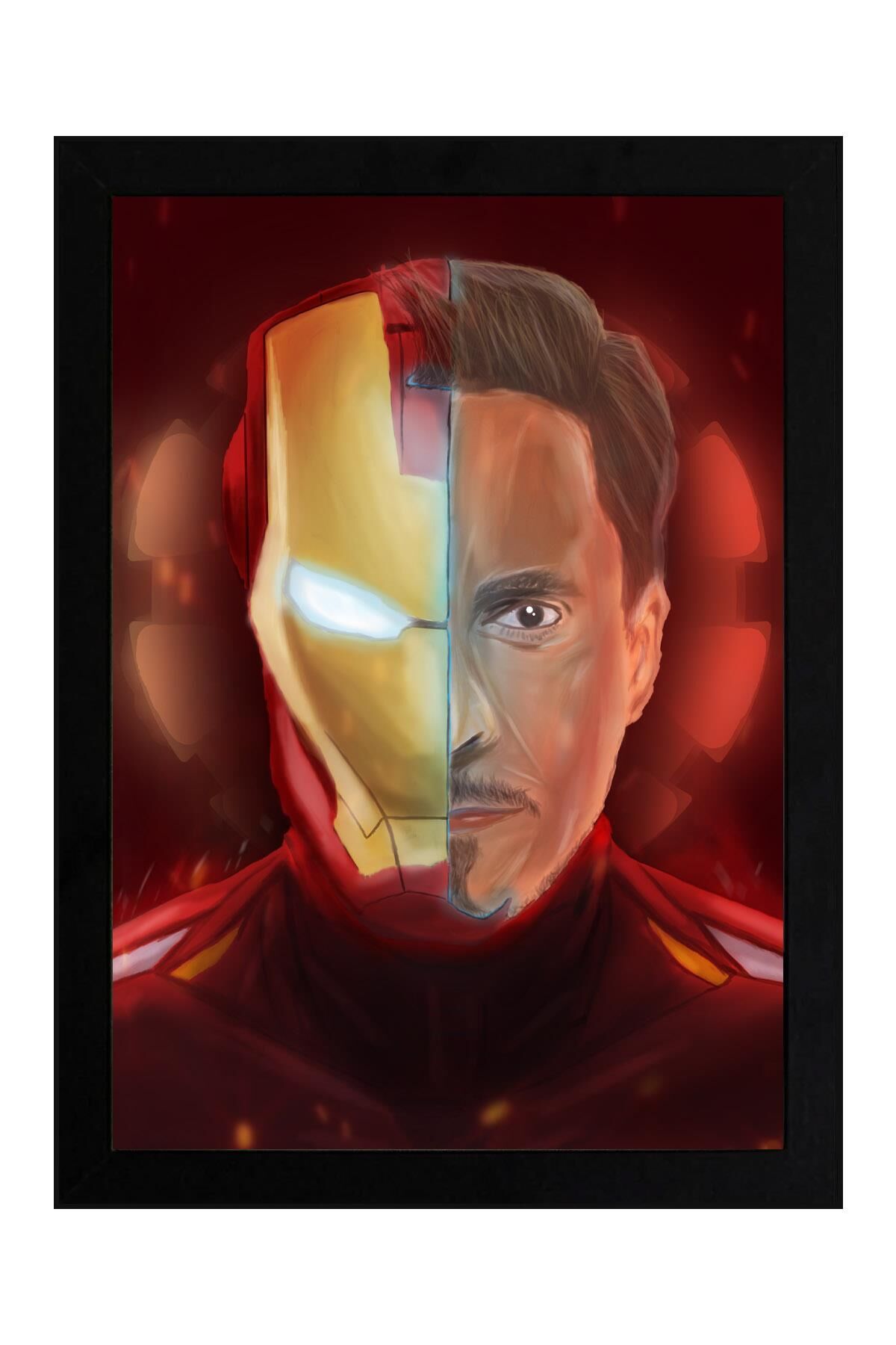 Iron Man Çerçeveli Tablo - Demir Adam Marvel Film Posteri Tablo