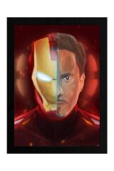 Iron Man Çerçeveli Tablo - Demir Adam Marvel Film Posteri Tablo