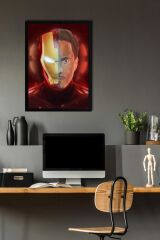 Iron Man Çerçeveli Tablo - Demir Adam Marvel Film Posteri Tablo