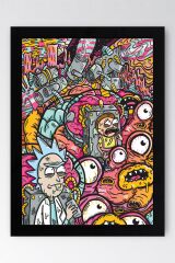 Rick and Morty Çerçeveli Tablo - Rick and Morty Animasyon Fim Posteri Tablo