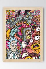 Rick and Morty Çerçeveli Tablo - Rick and Morty Animasyon Fim Posteri Tablo