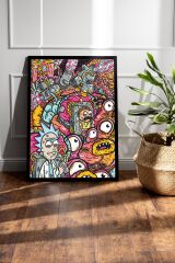 Rick and Morty Çerçeveli Tablo - Rick and Morty Animasyon Fim Posteri Tablo