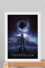 Interstellar Çerçeveli Tablo - Yıldızlararası Film Posteri Tablo