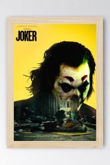 Joker Çerçeveli Tablo - Film Posteri Tablo 15x21 - Kayın