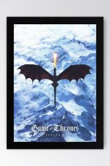 Game of Thrones Çerçeveli Tablo - Taht Oyunları Ejderha Dizi Posteri Tablo