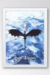 Game of Thrones Çerçeveli Tablo - Taht Oyunları Ejderha Dizi Posteri Tablo