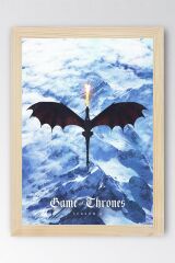 Game of Thrones Çerçeveli Tablo - Taht Oyunları Ejderha Dizi Posteri Tablo