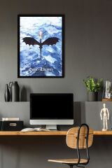 Game of Thrones Çerçeveli Tablo - Taht Oyunları Ejderha Dizi Posteri Tablo
