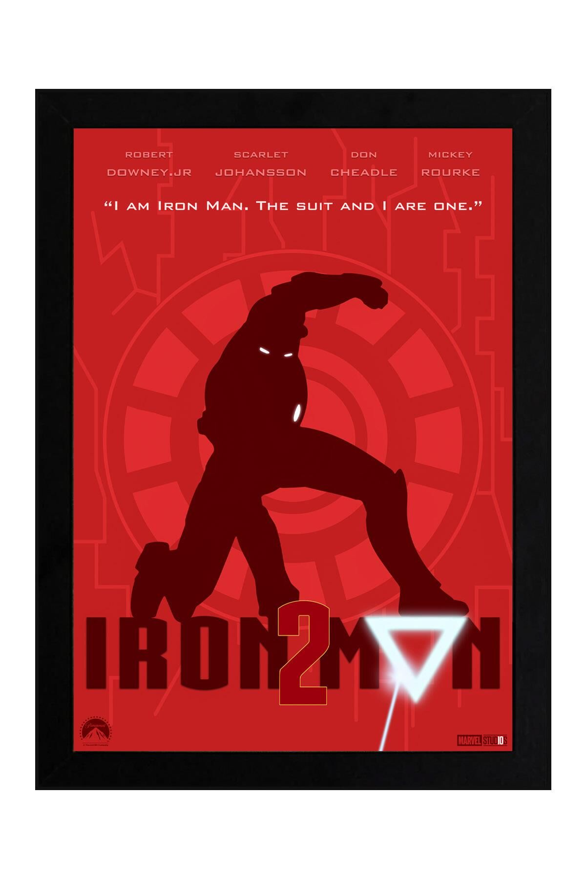 Iron Man Çerçeveli Tablo - Demir Adam 2 Marvel Film Posteri Tablo