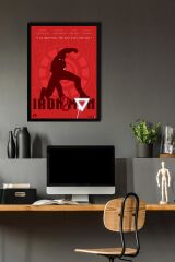Iron Man Çerçeveli Tablo - Demir Adam 2 Marvel Film Posteri Tablo