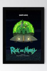 Rick and Morty Çerçeveli Tablo - Rick and Morty Animasyon Fim Posteri Tablo