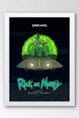 Rick and Morty Çerçeveli Tablo - Rick and Morty Animasyon Fim Posteri Tablo